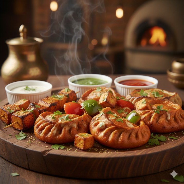 Tandoori Paneer Momos Platter